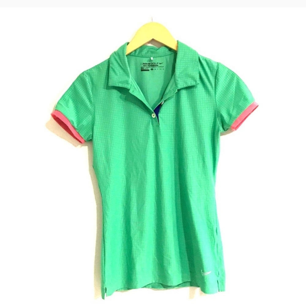 Nike Golf I Tour Performance Dri-Fit Green Polo Shirt Size XS